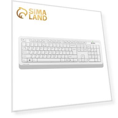 Клавиатура + мышь A4Tech Fstyler FG1010S клав:белый/серый мышь:белый/серый USB беспроводная   103388