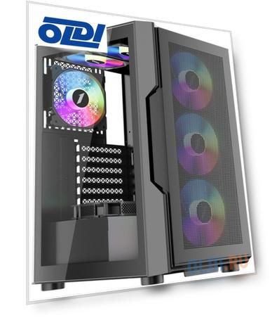 Корпус ATX 1stPlayer TRILOBITE T7-P Без БП чёрный