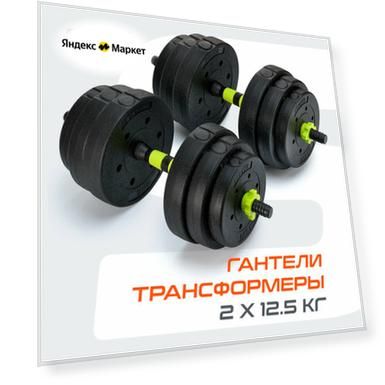 Гантель разборная пластиковая с коннектором Starfit DB-721, 25 кг, пара
