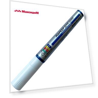 маркер Мелодия цвета лаковый для шин и резины белый 2-4мм