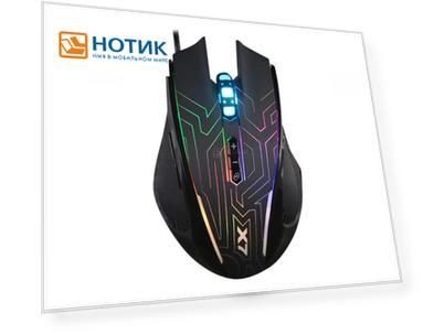 Мышь проводная A4Tech X87, 2400dpi, USB, RGB, Черный, X87 (MAZE)