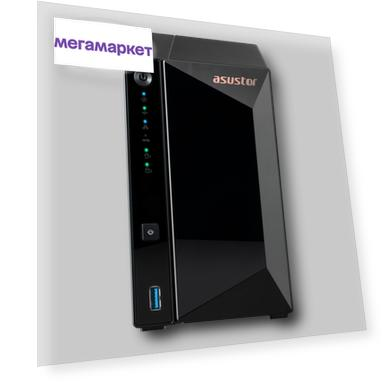 Сетевое хранилище данных ASUS Asustor AS3302T V2 черный (90IX01I1-BW3S00)