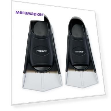 Ласты для бассейна TORRES F01, SWF012404BK, р. EU 36-38 (M), черно-серые