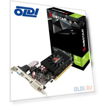 Видеокарта Biostar PCI-E GT710-2GB D3 LP NVIDIA GeForce GT 710 2Gb 64bit DDR3 954/1333 DVIx1 HDMIx1 CRTx1 HDCP Ret low profile
