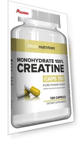 Креатин aTech Creatine Monohydrate 100%, 120 капсул