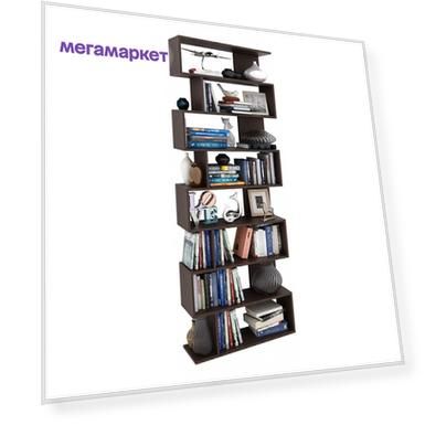 Стеллаж MFMaster Файн-3 MAS_MST-STF-04-R-16-VE 80х25х215 см, венге