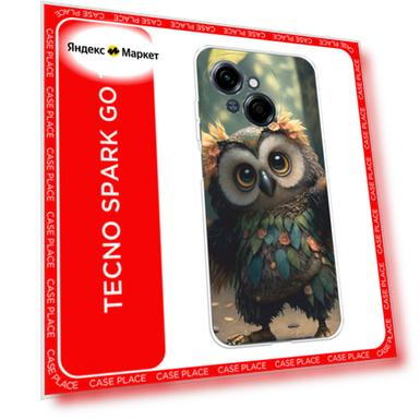 Чехол на Tecno Spark Go 1/Pop 9 / Текно Спарк Go 1/Поп 9 с принтом Тропическая сова