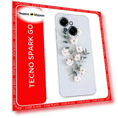 Чехол на Tecno Spark Go 1/Pop 9 / Текно Спарк Go 1/Поп 9 с принтом Веточка хлопка