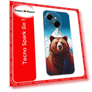 Чехол на Tecno Spark Go 1/Pop 9 / Текно Спарк Go 1/Поп 9 с принтом Горный медведь