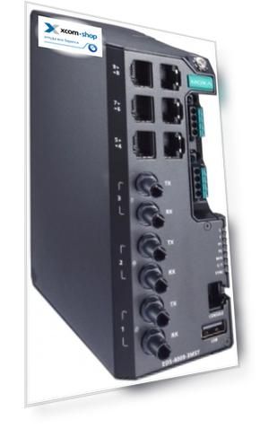 Коммутатор управляемый MOXA EDS-4009-3MST-HV 6*10/100BaseT(X) ports, 3*100BaseFX multi-mode ports with ST connectors, single power input 110/220