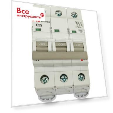 Автоматический выключатель EKF AV-6 AVERES mcb6-3-25C-av