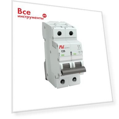 Автоматический выключатель EKF AV-10 AVERES mcb10-2-25C-av