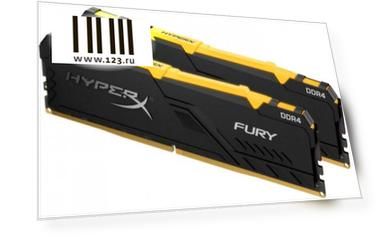 Kingston 16GB 3733MHz DDR4 CL19 DIMM (Kit of 2) 1Rx8 HyperX FURY RGB