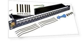Патч-панель Lanmaster LAN-PPL24S6 24 порта STP кат.6 1U