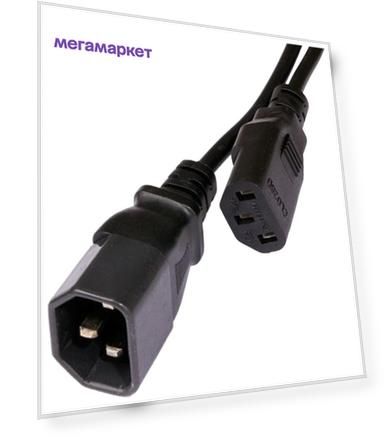 Кабель Gembird IEC 320 C13-IEC 320 C14, M-F 3м Black (PC-189-VDE-3M)