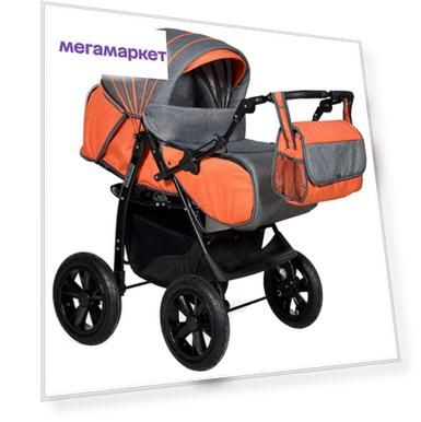 Коляска-трансформер Indigo Sancho Len Sa 06 оранжевый, серый
