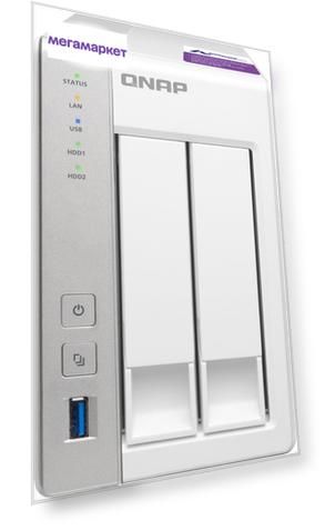 Сетевое хранилище данных QNAP D2 White
