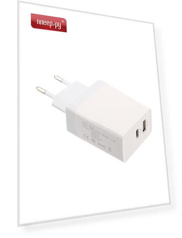 Зарядное устройство Red Line PD-3A Tech USB + Type-C White УТ000015303