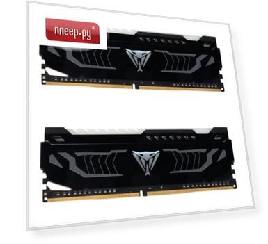 Модуль памяти Patriot Memory Viper LED DDR4 DIMM 3200Mhz PC4-25600 CL16 - 16Gb KIT (2x8Gb) PVLW416G320C6K