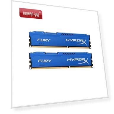 Модуль памяти HyperX Fury Blue Series DDR3 DIMM 1866MHz PC3-15000 CL10 - 16Gb KIT (2x8Gb) HX318C10FK2/16