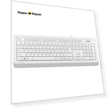Клавиатура A4Tech Fstyler FK10 белый/серый USB