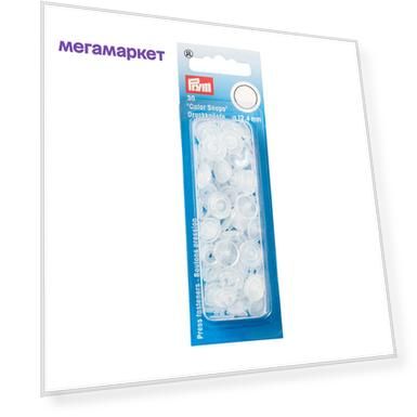 PRYM PRYM Кнопки Color Snaps, прозрачные блестящие, 12,4мм, 30шт, 393199