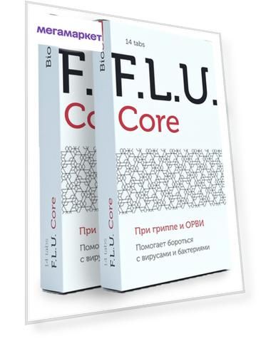 Добавка Bio8 F.L.U.Core при гриппе и ОРВИ 2 уп. по 14 табл.