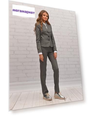 Жакет для девочек SkyLake ШФ-728 Кембридж цв. серый, р. 44/164