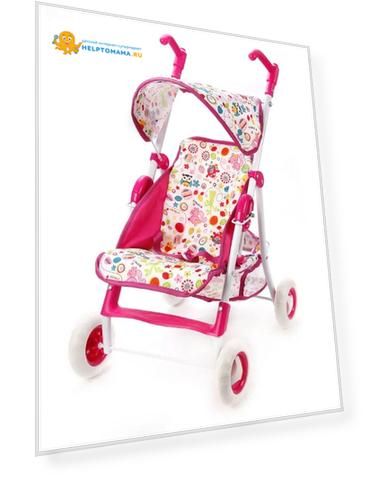 Прогулочная коляска Mary Poppins "Фантазия" для куклы 42х35см, малиновая
