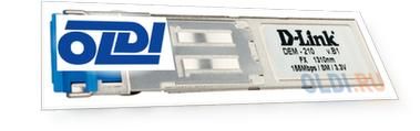 Модуль D-Link   DEM-210/10/B1A (10шт. в коробке)  Модуль SFP с 1 портом 100Base-FX для одномодового оптического кабеля, питание 3,3В (до 15 км)