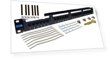 Патч-панель Lanmaster TWT-PP24UTP 24 порта UTP кат.5E 1U