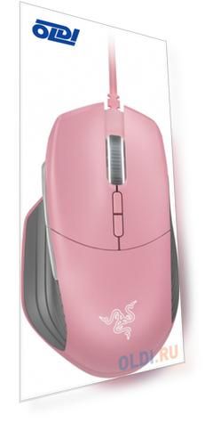 Мышь проводная Razer Basilisk - Quartz розовый USB