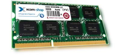 Модуль памяти SODIMM DDR3 4GB Transcend TS512MSK64W3N PC3-10600 1333MHz 2Rx8 CL9 1.35V