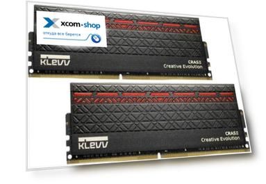 Модуль памяти DDR4 16GB (2*8GB) KLEVV KM4Z8GX2N-2666-0 PC4-21300 2666MHz CL15 CRAS II RED LED RTL