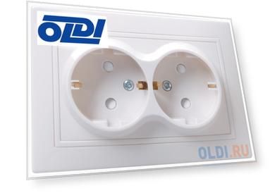 Iek ERK21-K01-16-DM РСш12-3-КБ Розетка 2местн. c з/к с защ.штор. 16А КВАРТА (белый)