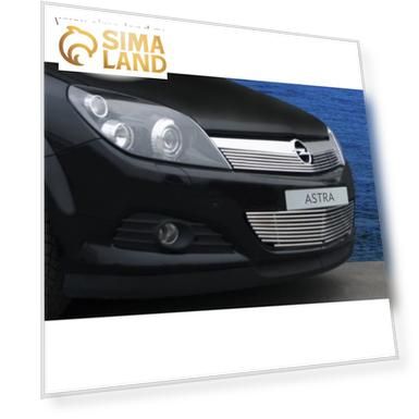 Декоративный элемент воздухозаборника, 1 элемент из 9 трубочек, Opel Astra 2007- 3D, хром, OPAS.96.2997