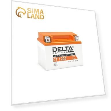 Аккумуляторная батарея Delta СТ1204 (YB4L-B, YB4L-A, YTX4L-BS) 12 В, 4 Ач обратная (- +)