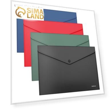 Папка-конверт на кнопке А4, непрозрачная, ErichKrause Fizzy Classic, микс