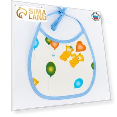 Нагрудник из нетканого полотка с ПВХ покрытием, «Мишки», цвет МИКС