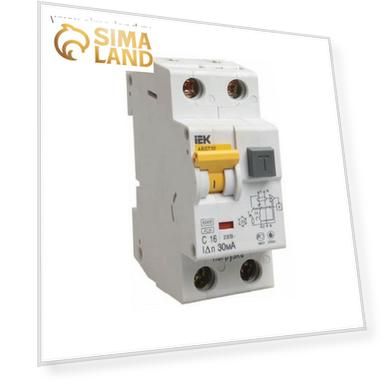 Дифф. автомат IEK, 1п+N, 2 мод., C 6 А, 30 мА, тип A, 6 кА, АВДТ-32, MAD22-5-006-C-30