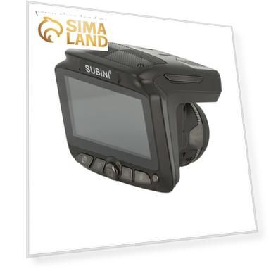 Видеорегистратор + радар-детектор Subini XT-5, две камеры, 2.7", обзор 140°, 1920 х 1080