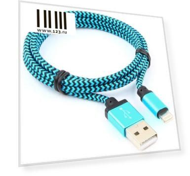 Кабель Lightning 1м Gembird CC-ApUSB2bl1m круглый синий