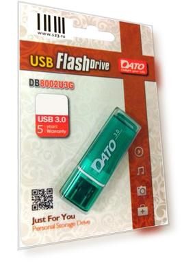 Флеш Диск Dato 32Gb DB8002U3 DB8002U3G-32G USB3.0 зеленый