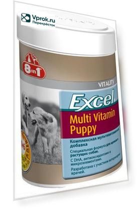 Витамины для собак 8 in 1 Excel Мультивитамины Puppy 100 таблеток