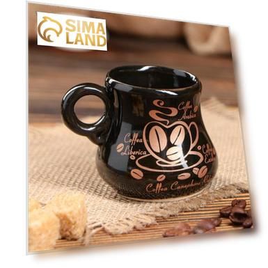 Чашка Coffee, чёрная, деколь, 100 мл, микс