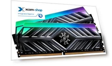 Модуль памяти DDR4 32GB (2*16GB) ADATA AX4U320016G16A-DT41 XPG SPECTRIX D41 tungsten grey PC4-25600 3200MHz CL16 радиатор 1.35V