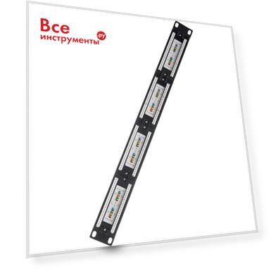 Тип: патч-панель, Цвет: черный, Высота: 1U, Ширина: 19, Материал: пластик, Категория: 5е, Исполнение: неэкранированное, Тип разъема: 24хRJ45, Степень защиты: IP20, Количество портов: 24