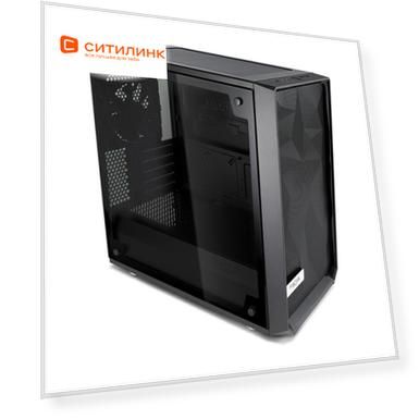 Корпус mATX Fractal Design Meshify Mini C TG, Mini-Tower, без БП, черный [fd-ca-mesh-c-mini-bko-tgd]