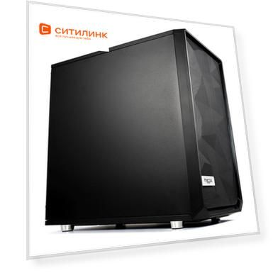 Корпус E-ATX Fractal Design Meshify S2 Solid, Midi-Tower, без БП, черный [fd-ca-mesh-s2-bko]