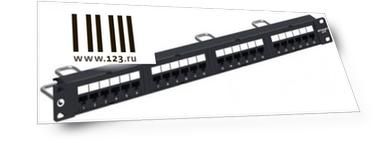 NPP-6-DM-1U-24: Distribution Module Panel, Cat 6, UTP, 1U, 24 port